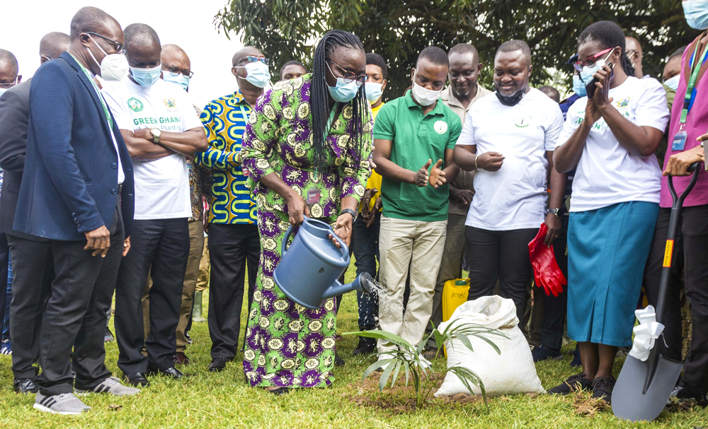 KNUST Plants 2,000 Seedlings to Support the Green Ghana Project