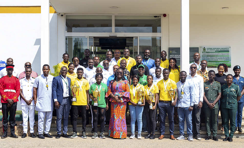 KNUST Sports Team Presents Trophies