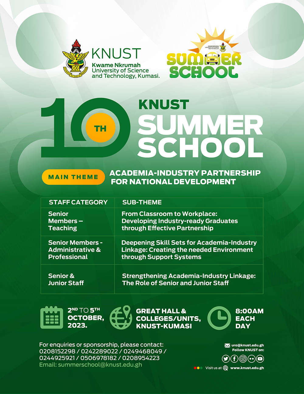 10th KNUST Summer School