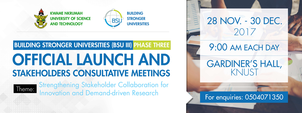 BSU III official launch and stakeholders consultative meetings banner
