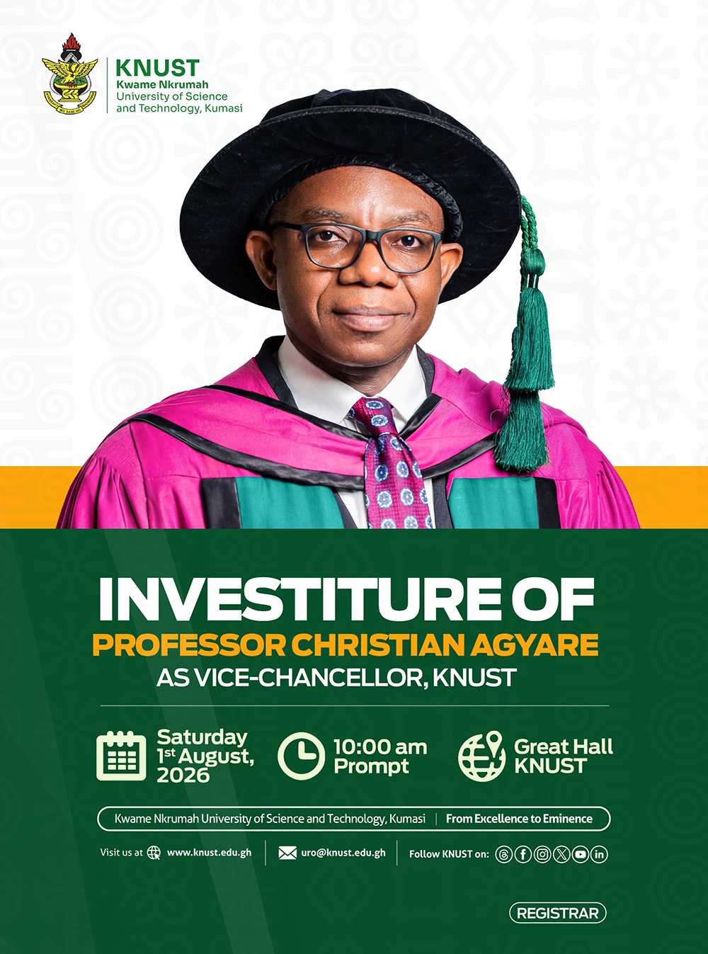 Investiture of Professor Christian Agyare