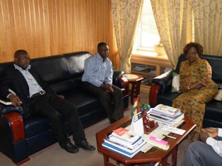 MP entourage with KNUST VC