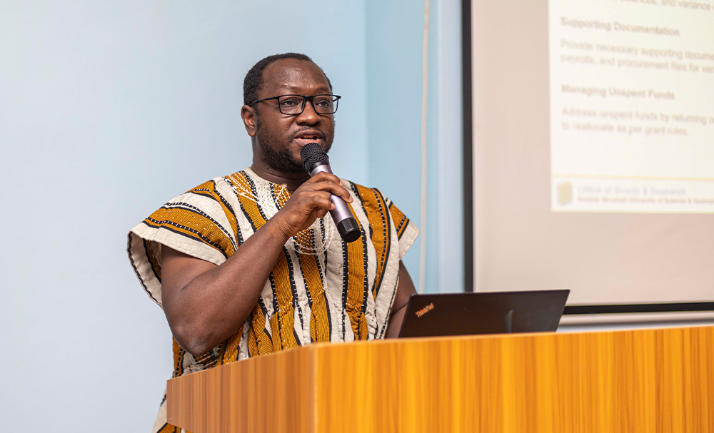 Assistant Grants and Research Manager, Mr. Bernard Barnie Asamoah
