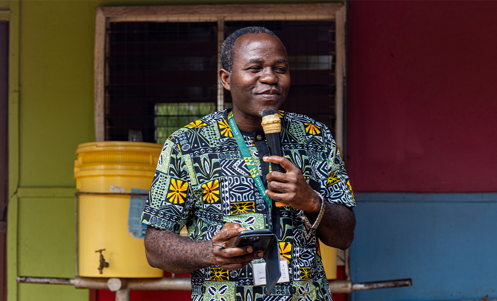 Mr. Edward Owusu Tenadu, Patron of the Green Club at the KNUST Basic School