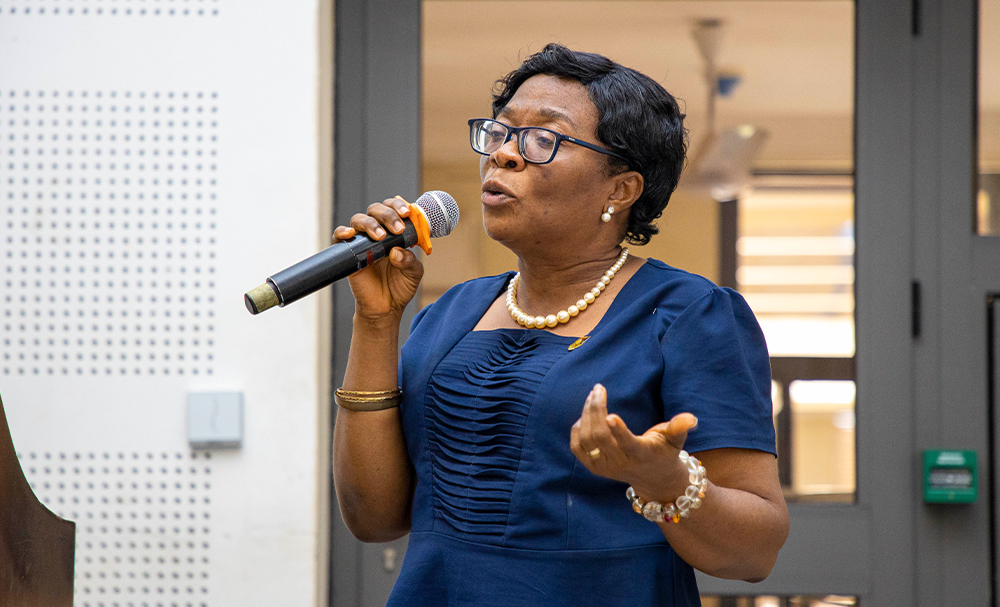 Mrs. Theodora Oduro, Senior Assistant Registrar and Head of the Office of Student Support and Financial Services at DoSA