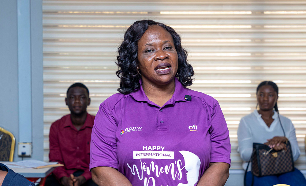 Dr. (Mrs.) Mary Arthur, Food Safety and Quality Manager at Olam Cocoa Processing Ghana, a subsidiary of OFI,