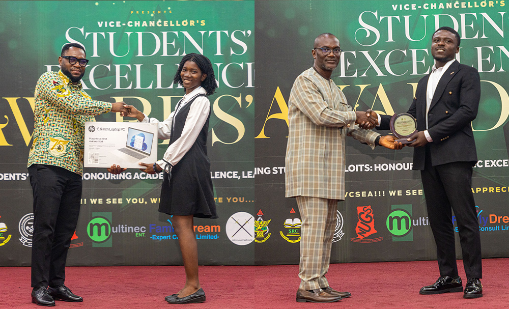 ADCORP Enterprises and FELKON Engineering & Construction, through their founder FK Adusei, proudly present Two High-Performing Laptops to the Overall Best Female and Male Students of KNUST.
