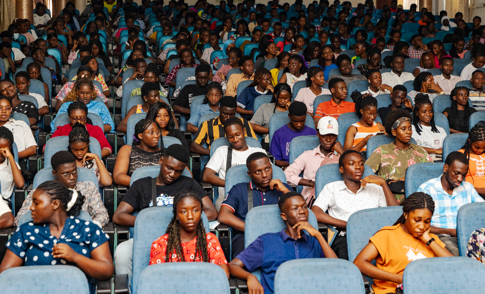 A section of the students.