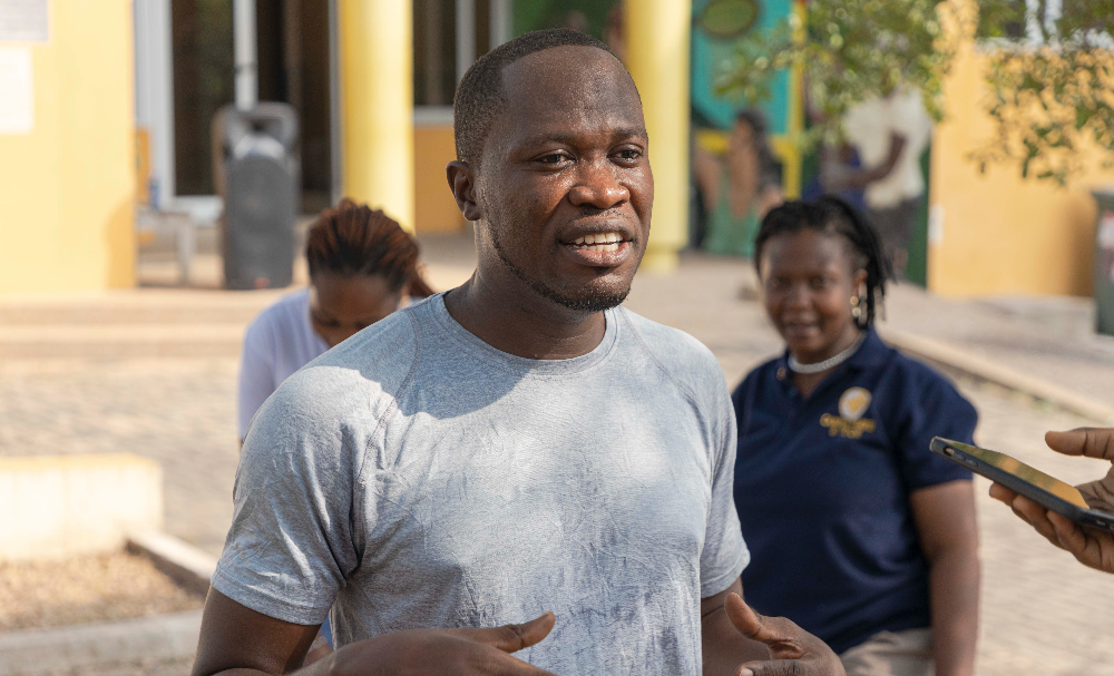 The Wellness Committee Chair at the Prempeh II Library, Mr Emmanuel Baiden
