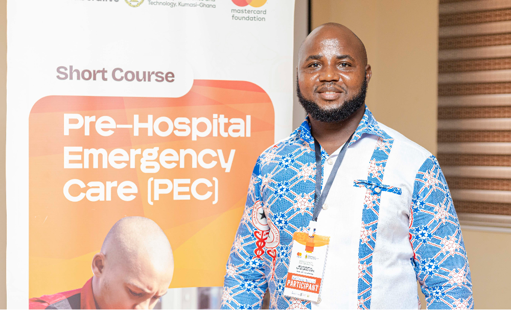 Dr. Kingsley Tettey, a Medical Officer at the Likpe Bakua Polyclinic in the Guan District of the Oti Region,