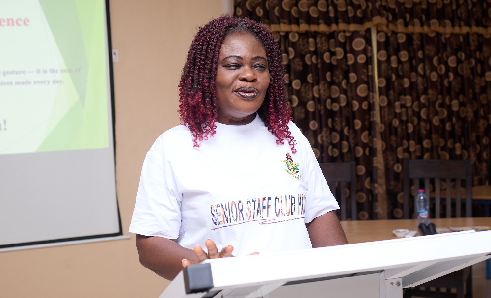 Senior Assistant Registrar and Manager of the Senior Staff Club House, Ms Susana Asamoah Esq