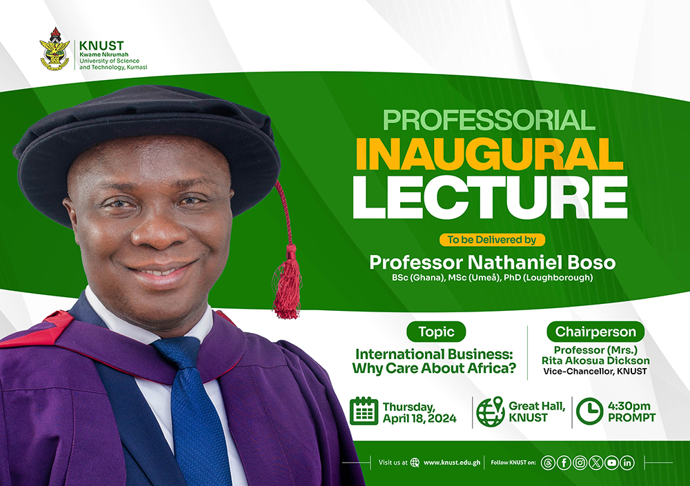 Professorial Inaugural Lecture by Professor Nathaniel Boso