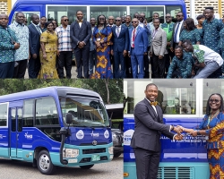 NHIA Delivers A 30-Seater Bus to KNUST